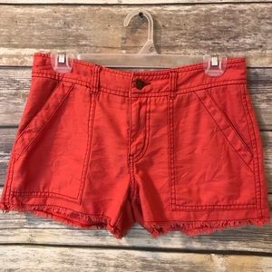 Free People Shorts Cut Off Frayed Pink 2